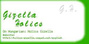 gizella holics business card